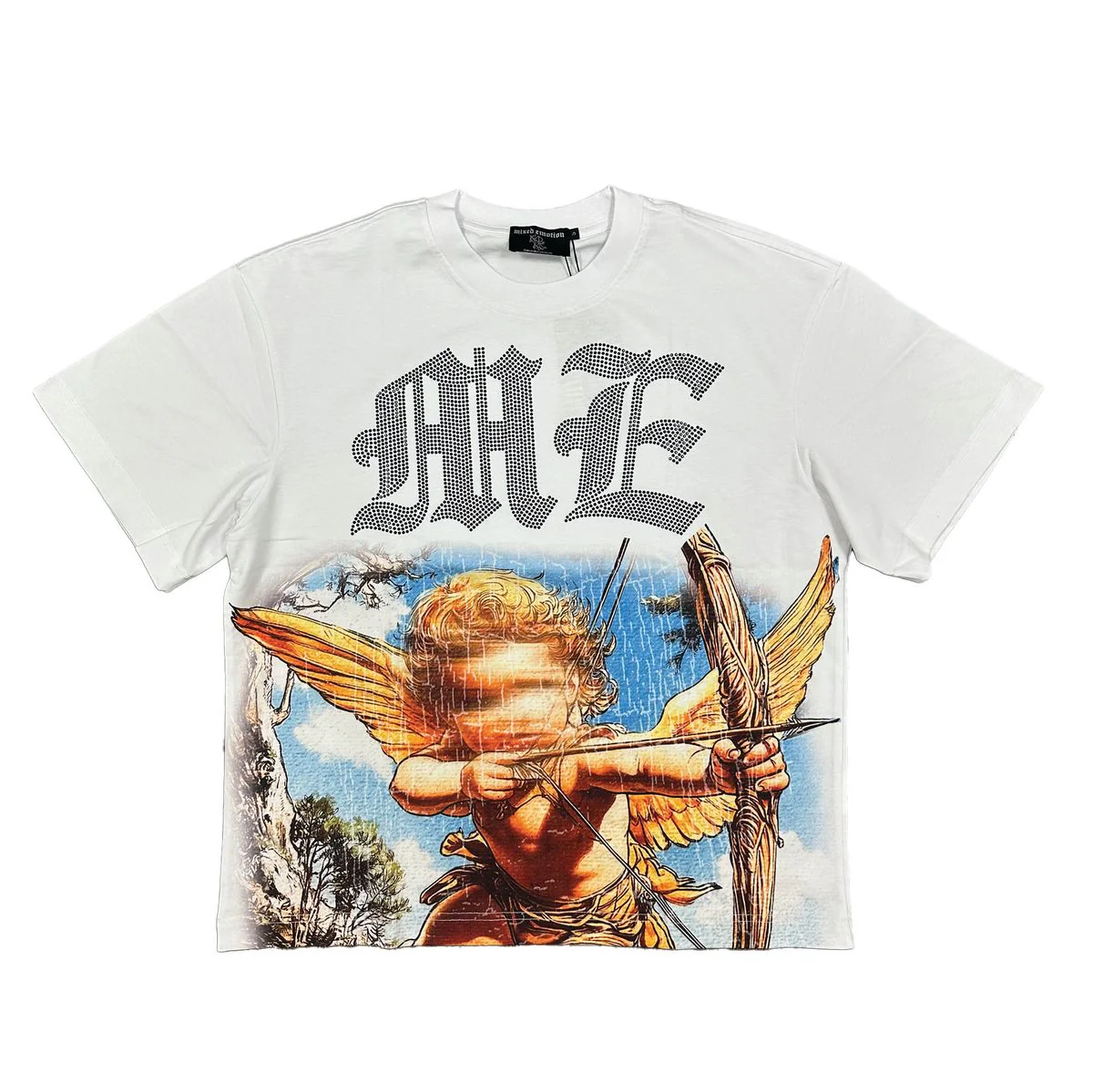 Mixed Emotions Angel Rhinestone Tee