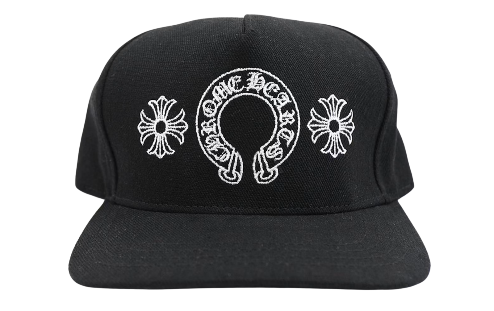 Gorra de béisbol de mezclilla de herradura Chrome Hearts Negro