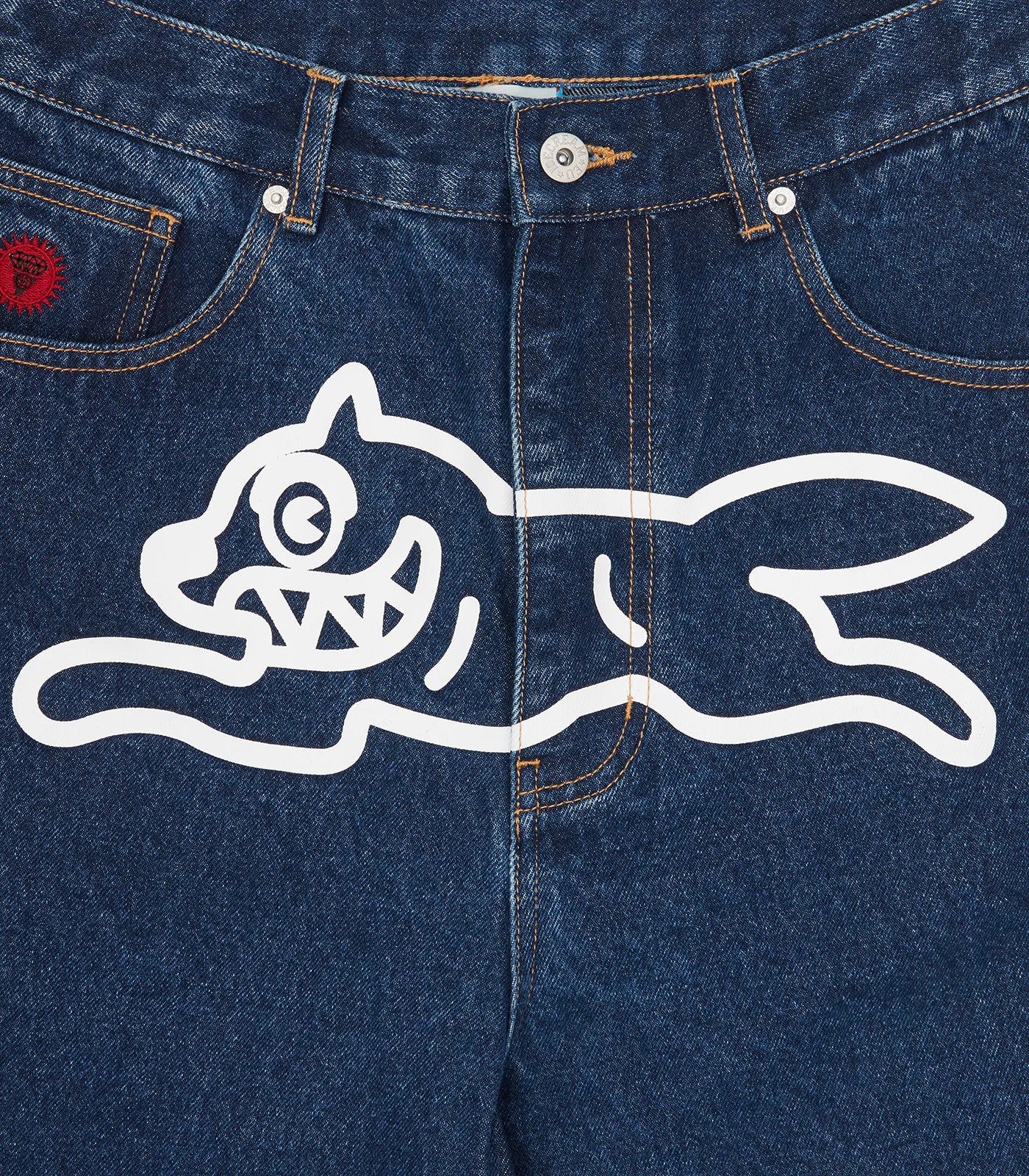 ICECREAM Running Dog Denim Shorts blue